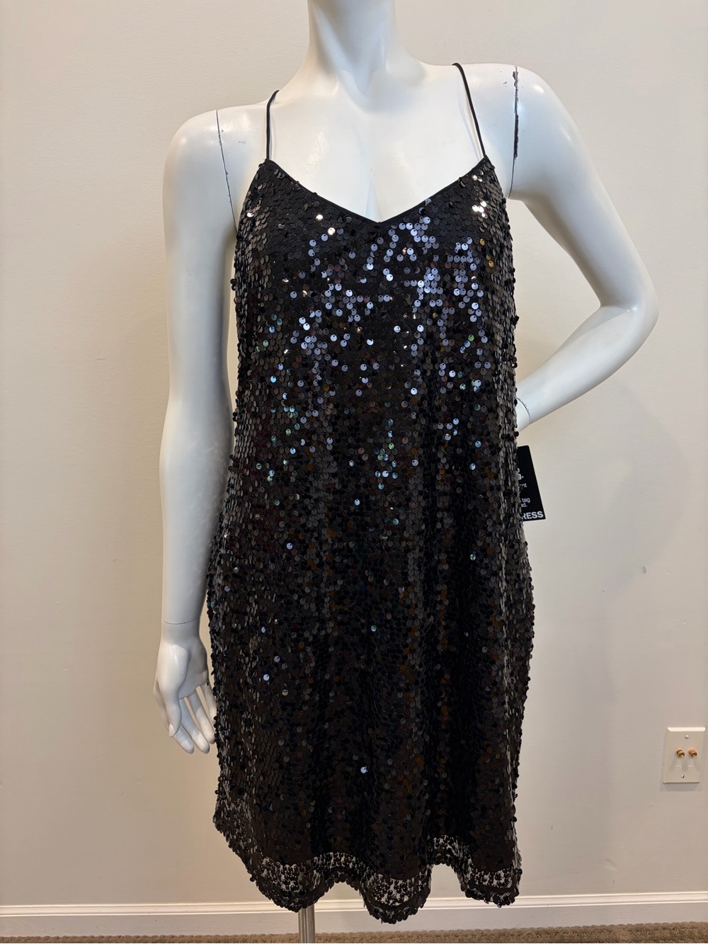 NWT EXPRESS Black Sequin Mini Dress